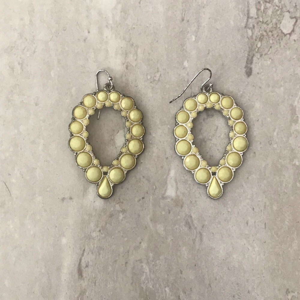 Yellow Teardrop Earrings